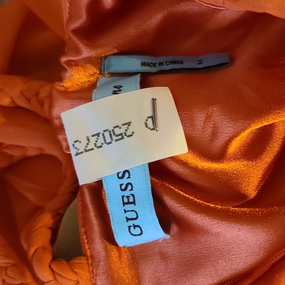 Light Orange/Coral 100% silk Guess by Marciano Dress - Picture 6 of 7